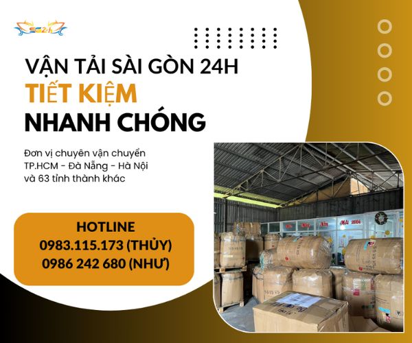 Vận Tải Sài Gòn 24h là đơn vị vận chuyển hàng hóa uy tín